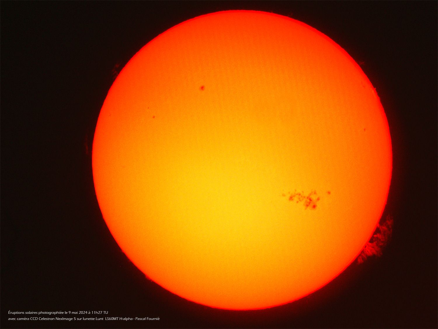 Éruptions et taches solaires